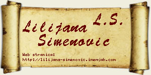 Lilijana Simenović vizit kartica